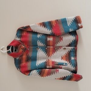 Blue B Women's Pendleton Wool Blend Western Cawl Neck Spring Jacket Coat Size S